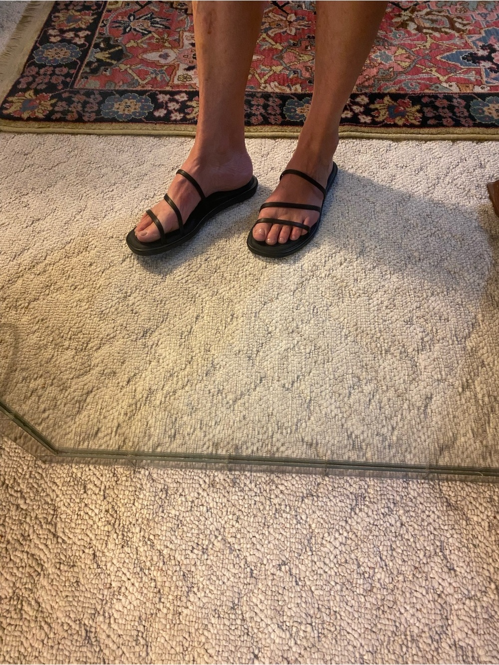 Reef Black Triple-Strap Women's Slide Sandals